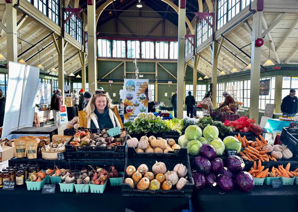 Colorful vegetables at local farmers market.
