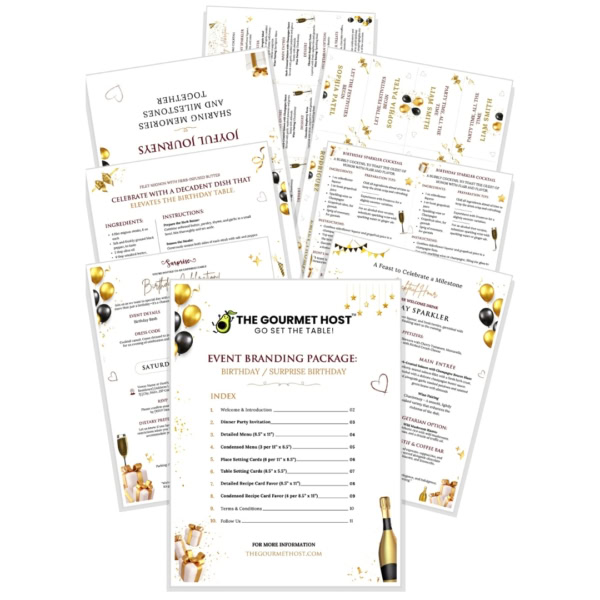 Birthday Dinner Party Event Templates (Editable)