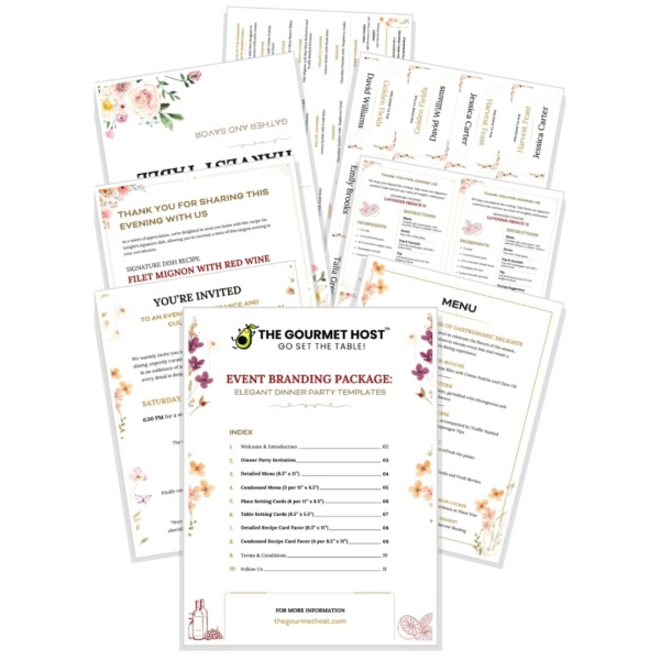 Elegant Dinner Party Event Templates (Editable)