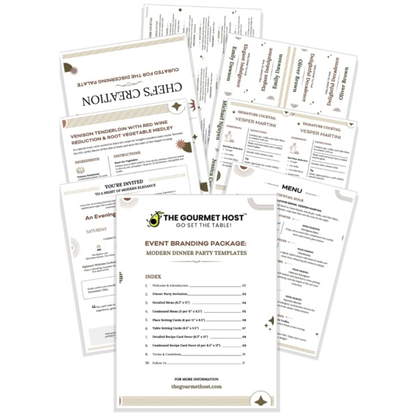 Modern Dinner Party Event Templates (Editable)