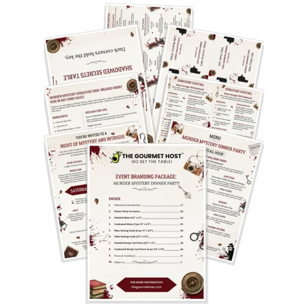 Murder Mystery Dinner Party Event Templates (Editable)