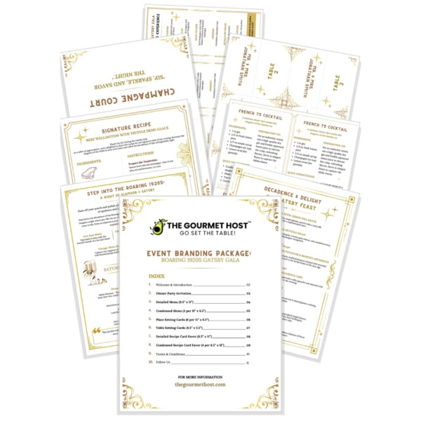Roaring 1920s Dinner Party Event Templates (Editable)