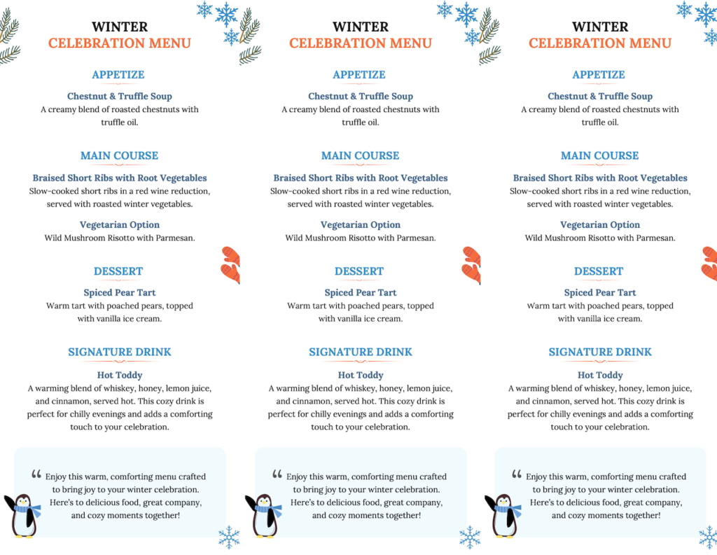 TGH – Winter Event Templates Package 11 x 8.5 – 3 TGH – Winter Event Templates Package 11 x 8.5 – 3