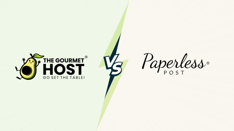 Comparison of The Gourmet Host and Paprika recipe manager logos.