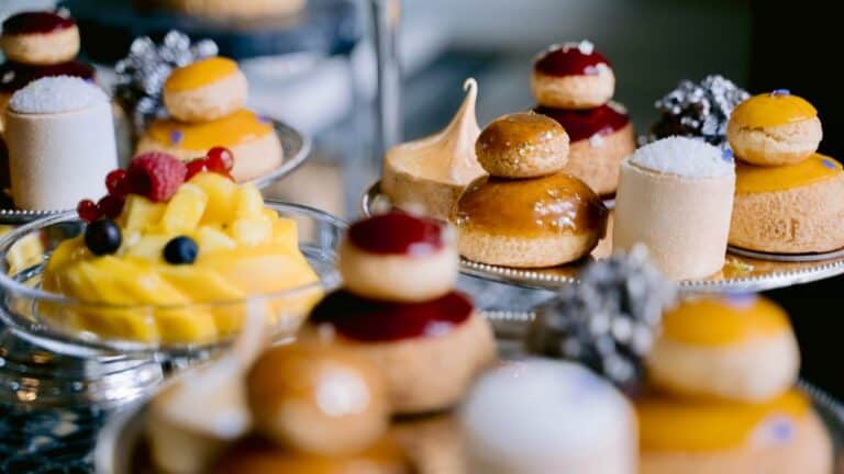 Delicious assorted mini desserts and pastries for a gourmet event or celebration.